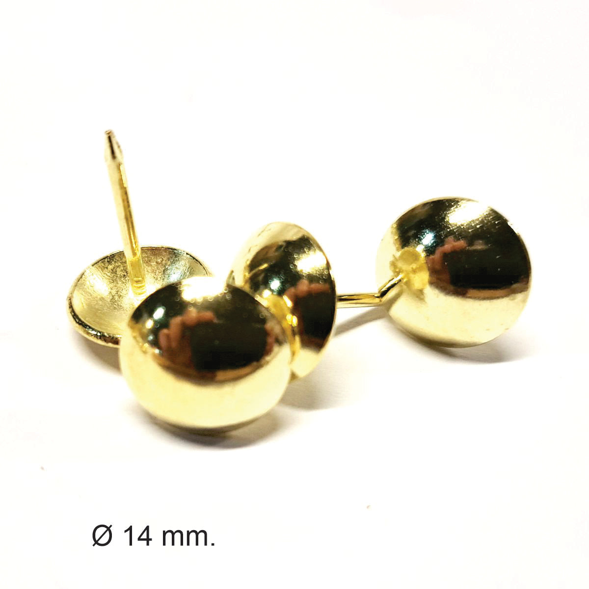 Clavo Tapicero Y012, 14 mm. , 500 unds.-TACHAS-ZM Y012B-La Tapicería