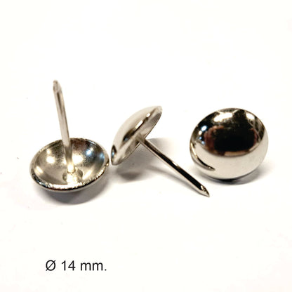 Clavo Tapicero Y012, 14 mm. , 500 unds.-TACHAS-ZM Y012NI-La Tapicería