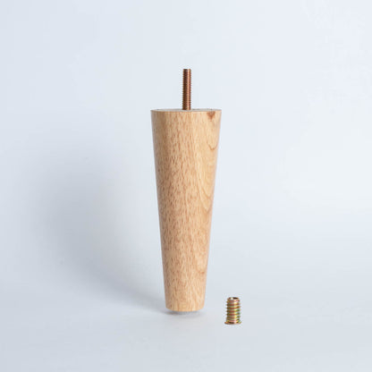 Pata madera TL1015, 15 Alt., 5,5 Diam may, 3 Diam men.-PATA MADERA-EF TL1015 D55-La Tapicería