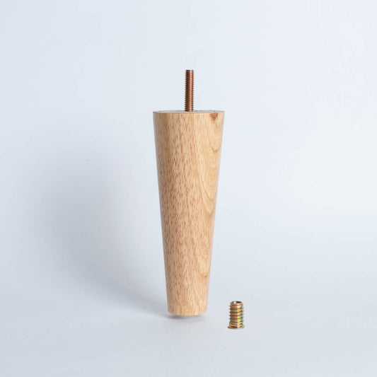 Pata madera TL1015, 15 Alt., 5,5 Diam may, 3 Diam men.-PATA MADERA-EF TL1015 D55-La Tapicería