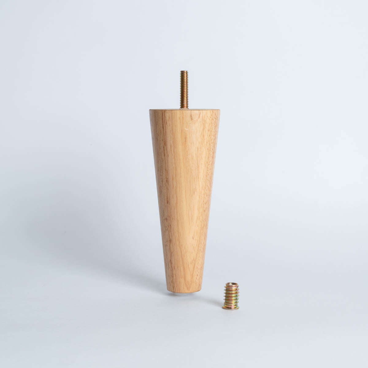 Pata madera TL1015, 15 Alt., 6 Diam may, 3 Diam men.-PATA MADERA-EF TL1015 D60-La Tapicería
