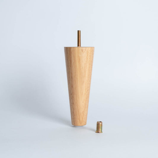 Pata madera TL1015, 15 Alt., 6 Diam may, 3 Diam men.-PATA MADERA-EF TL1015 D60-La Tapicería