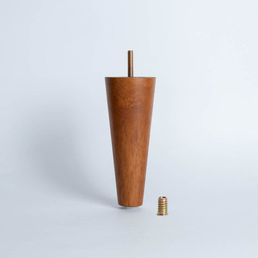 Pata madera TL1015, 15 Alt., 6 Diam may, 3 Diam men.-PATA MADERA-EF TL1015 D60 O-La Tapicería