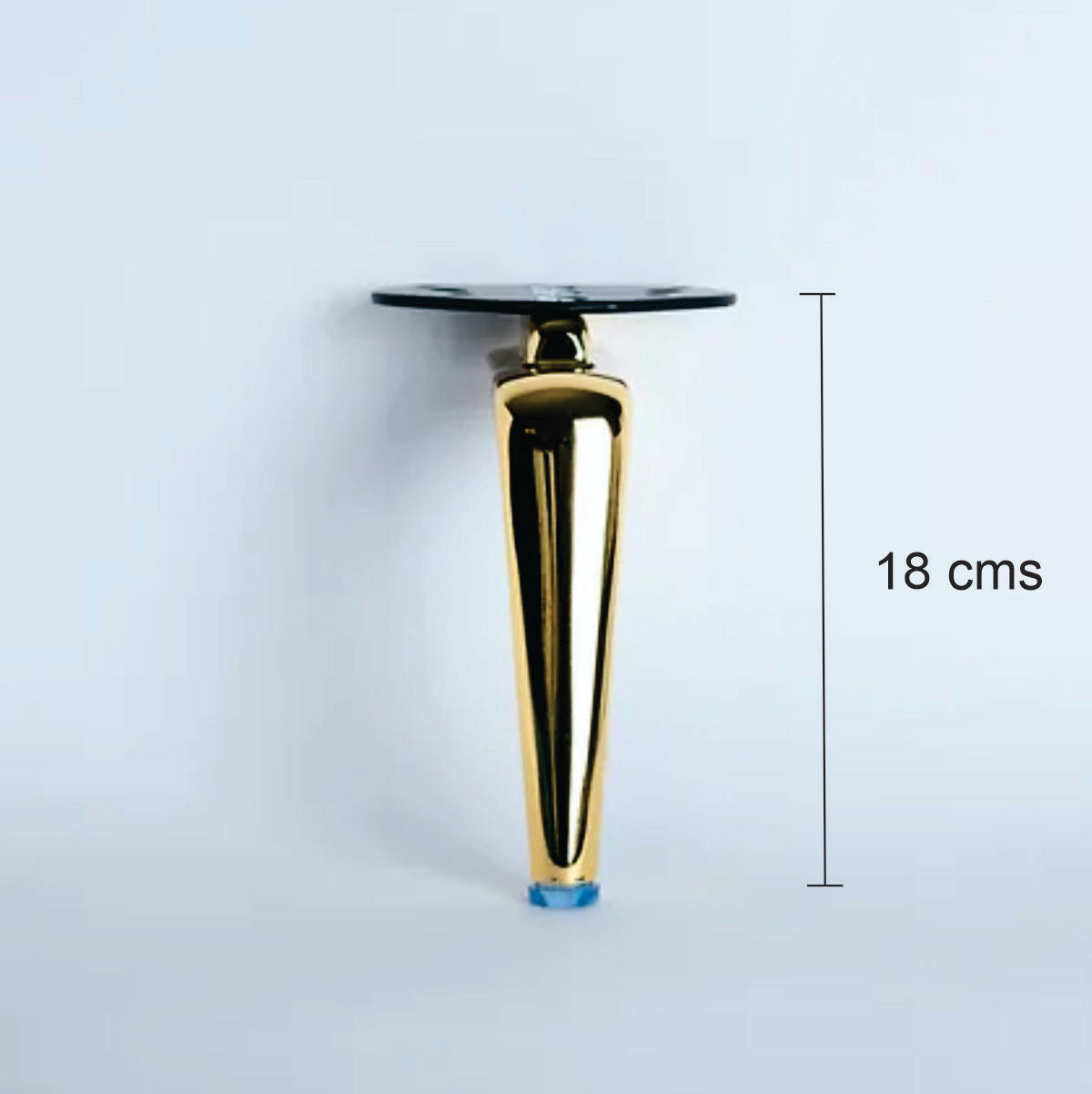 Pata metálica B-049, 18 Alto-PATA METALICA-MQ B-049 G-La Tapicería