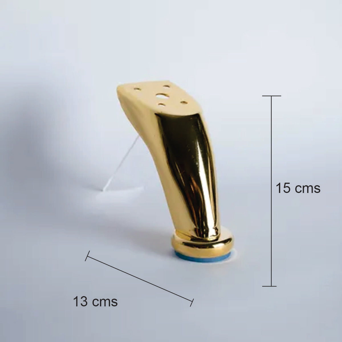 Pata metálica MI-014, 10 Alto-PATA METALICA-MQ MI-014 G-La Tapicería