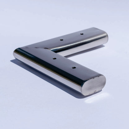 Pata metálica MS-030, 2,5 Alt , 18 Larg , 18 Anch-PATA METALICA-MQ MS-030-La Tapicería