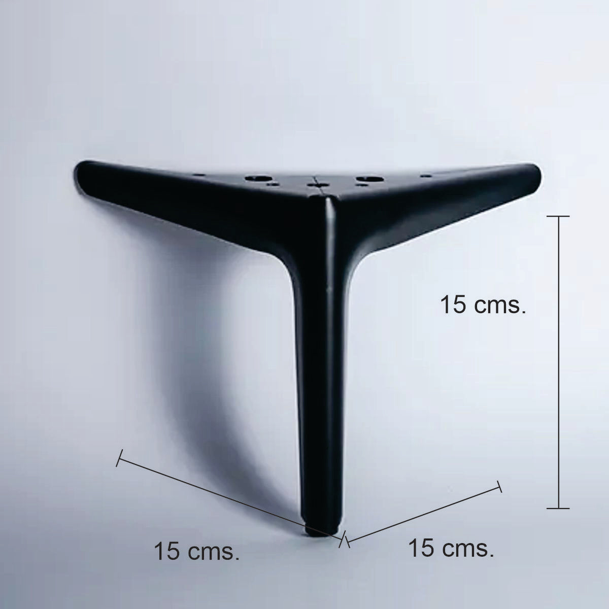 Pata metálica MS-377, 15 Alt , 15 Larg , 15 Anch-PATA METALICA-MQ MS-377 B-La Tapicería