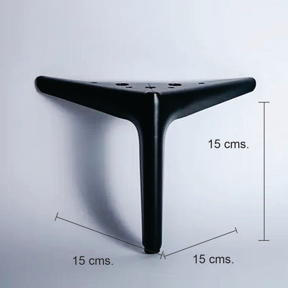 Pata metálica MS-377, 15 Alt , 15 Larg , 15 Anch-PATA METALICA-MQ MS-377 B-La Tapicería