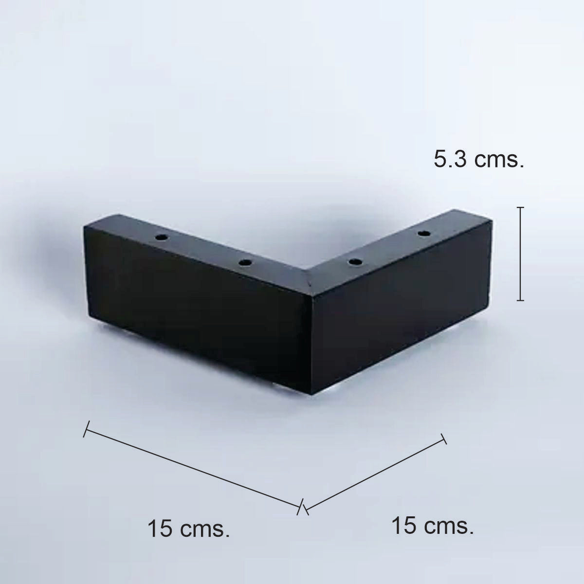 Pata metálica MZ-049, 5,3 Alt , 15 Larg , 15 Anch-PATA METALICA-MQ MZ-049 F 53-La Tapicería