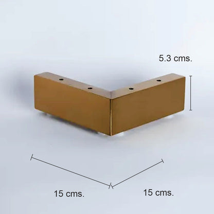 Pata metálica MZ-049, 5,3 Alt , 15 Larg , 15 Anch-PATA METALICA-MQ MZ-049 G 53-La Tapicería