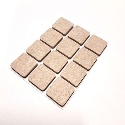 Tapilla Fieltro, 20 X 20 X 5 mm Beige. 12 X hoja, 20 unds.-WZ 20216-La Tapicería