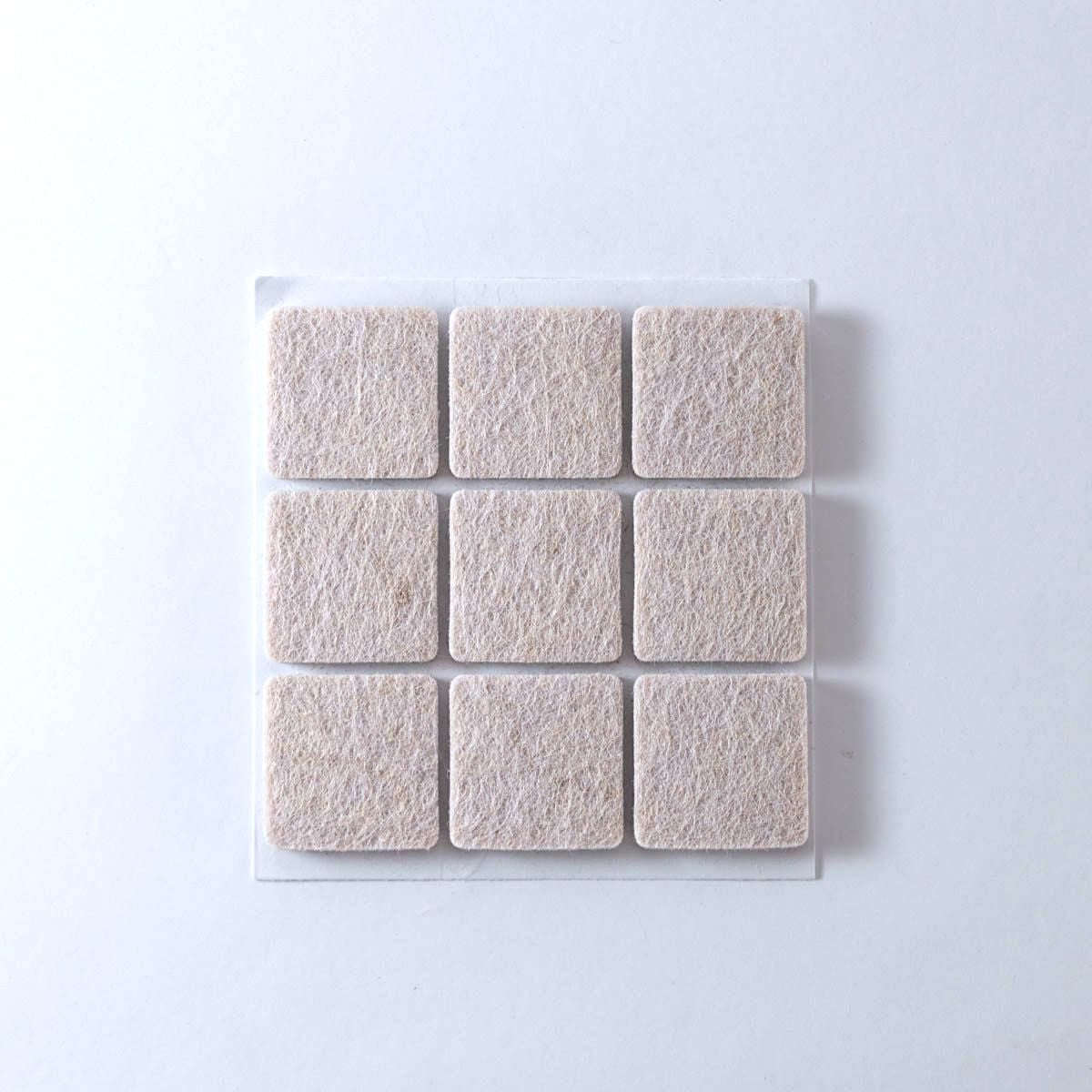 Tapilla Fieltro, 25 X 25 X 5 mm Beige. 9 X hoja, 20 unds.-WZ 20217-La Tapicería