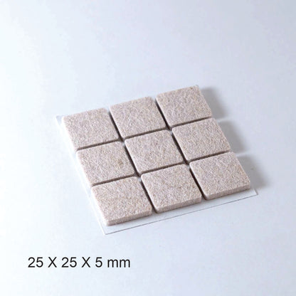 Tapilla Fieltro, 25 X 25 X 5 mm Beige. 9 X hoja, 20 unds.-WZ 20217-La Tapicería