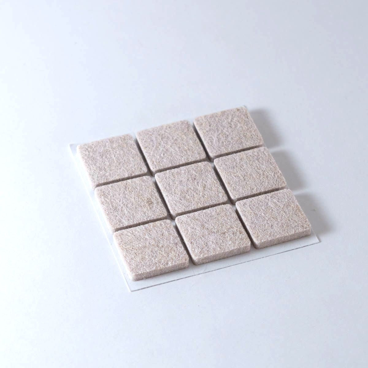 Tapilla Fieltro, 25 X 25 X 5 mm Beige. 9 X hoja, 20 unds.-WZ 20217-La Tapicería