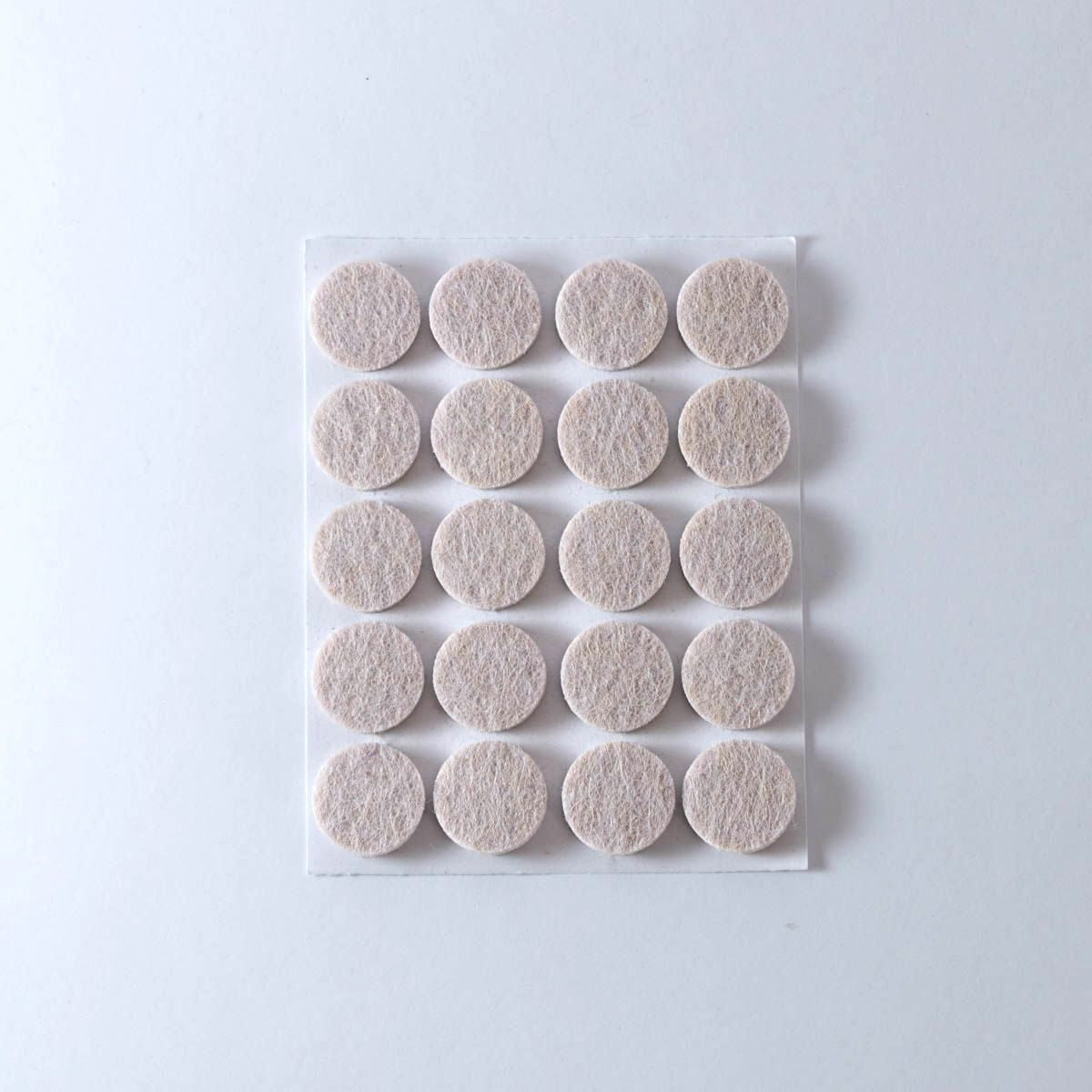 Tapilla Fieltro, Ø 17 X 5 mm Beige. 20 X hoja, 20 unds.-WZ 20210-La Tapicería