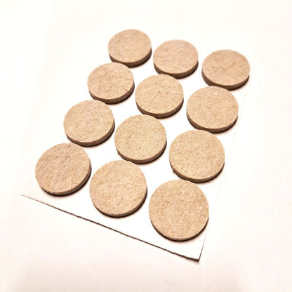 Tapilla Fieltro, Ø 22 X 5 mm Beige. 12 X hoja, 20 unds.-WZ 20211-La Tapicería
