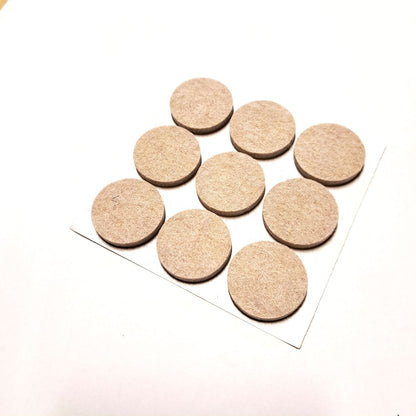 Tapilla Fieltro, Ø 25 X 5 mm Beige. 9 X hoja, 20 unds.-WZ 20212-La Tapicería