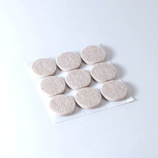 Tapilla Fieltro, Ø 25 X 5 mm Beige. 9 X hoja, 20 unds.-WZ 20212-La Tapicería