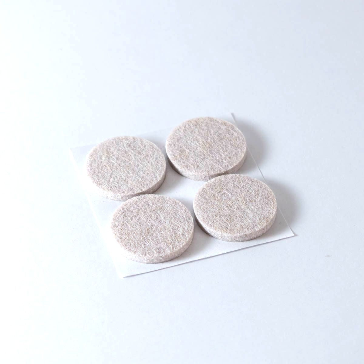 Tapilla Fieltro, Ø 30 X 5 mm Beige. 4 X hoja, 20 unds.-WZ 20213-La Tapicería