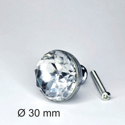 Tirador acrílico L007, 30 mm., 10 unds.-TIRADOR-ZM L007-30-La Tapicería