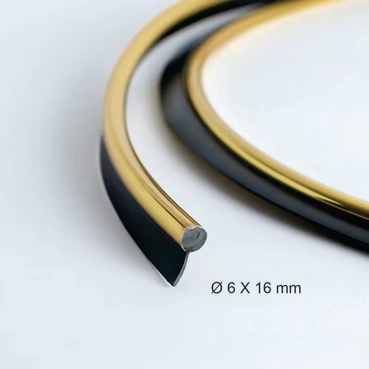 Vivo decorativo DS0206, Dorado 6 x 16 mm Rollo 100mt-QY DS0206 G-La Tapicería
